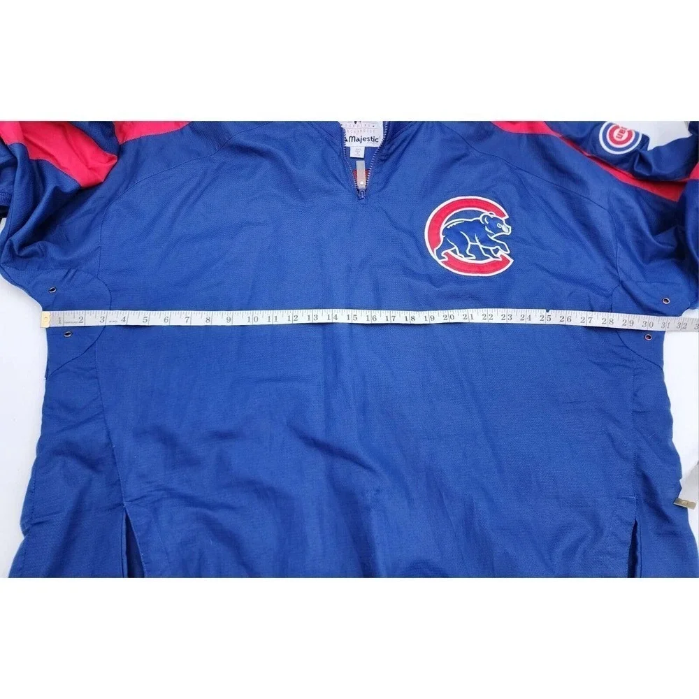 Chicago Cubs Majestic Pullover Warm Up Jacket Men’s 3XT MLB 90’s Vintage